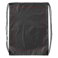   Oriole premium drawstring backpack, 210D Polyester, solid black