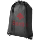 Evergreen non-woven drawstring backpack, Non woven 80 g/m² Polypropylene, solid black