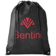   Evergreen non-woven drawstring backpack, Non woven 80 g/m² Polypropylene, solid black