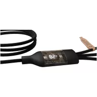   Cablu de incarcare rapida 5-in-1, SCX, 2410E25684, C50 100W/5A cu afișaj digital, Plastic, ABS, Negru