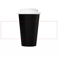   Americano® 350 ml insulated tumbler, PP Plastic, solid black,White