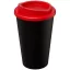 Americano® 350 ml insulated tumbler, PP Plastic, solid black, Red  