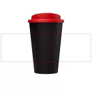 Americano® 350 ml insulated tumbler, PP Plastic, solid black, Red  