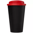 Americano® 350 ml insulated tumbler, PP Plastic, solid black, Red  