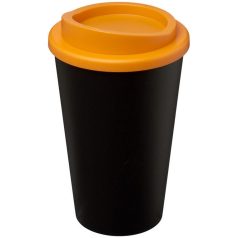   Americano® 350 ml insulated tumbler, PP Plastic, solid black,Orange  