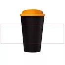 Americano® 350 ml insulated tumbler, PP Plastic, solid black,Orange  