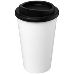   Americano® 350 ml insulated tumbler, PP Plastic, White, solid black
