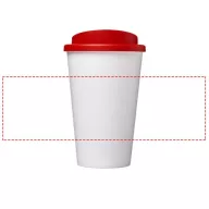   Americano® 350 ml insulated tumbler, PP Plastic, White, Red  