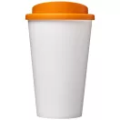 Americano® 350 ml insulated tumbler, PP Plastic, White,Orange  