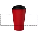 Americano® 350 ml insulated tumbler, PP Plastic, Red, solid black