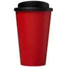 Americano® 350 ml insulated tumbler, PP Plastic, Red, solid black