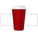 Americano® 350 ml insulated tumbler, PP Plastic, Red,White