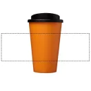 Americano® 350 ml insulated tumbler, PP Plastic, Orange, solid black