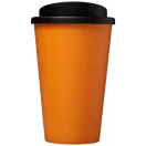 Americano® 350 ml insulated tumbler, PP Plastic, Orange, solid black