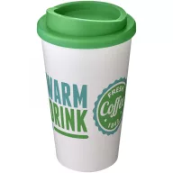   Americano® 350 ml insulated tumbler, PP Plastic, White,Green  