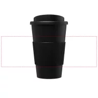   Americano® 350 ml insulated tumbler with grip, PP Plastic, Silicone, solid black