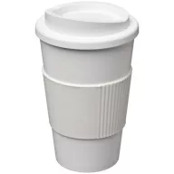   Americano® 350 ml insulated tumbler with grip, PP Plastic, Silicone, White