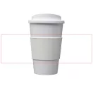 Americano® 350 ml insulated tumbler with grip, PP Plastic, Silicone, White
