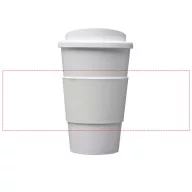   Americano® 350 ml insulated tumbler with grip, PP Plastic, Silicone, White