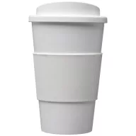   Americano® 350 ml insulated tumbler with grip, PP Plastic, Silicone, White