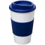 Americano® 350 ml insulated tumbler with grip, PP Plastic, Silicone, White, Blue