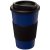 Americano® 350 ml insulated tumbler with grip, PP Plastic, Silicone, Blue, solid black