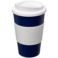   Americano® 350 ml insulated tumbler with grip, PP Plastic, Silicone, Blue,White