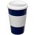 Americano® 350 ml insulated tumbler with grip, PP Plastic, Silicone, Blue,White