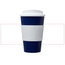 Americano® 350 ml insulated tumbler with grip, PP Plastic, Silicone, Blue,White