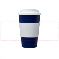  Americano® 350 ml insulated tumbler with grip, PP Plastic, Silicone, Blue,White