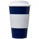 Americano® 350 ml insulated tumbler with grip, PP Plastic, Silicone, Blue,White