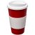 Americano® 350 ml insulated tumbler with grip, PP Plastic, Silicone, Red,White