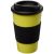 Americano® 350 ml insulated tumbler with grip, PP Plastic, Silicone, Lime, solid black