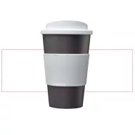  Americano® 350 ml insulated tumbler with grip, PP Plastic, Silicone, Silver,White