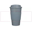 Americano® 350 ml insulated tumbler with grip, PP Plastic, Silicone, Grey
