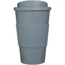Americano® 350 ml insulated tumbler with grip, PP Plastic, Silicone, Grey