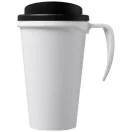 Americano® Grande 350 ml insulated mug, PP Plastic, White, solid black