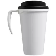   Americano® Grande 350 ml insulated mug, PP Plastic, White, solid black