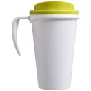 Americano® Grande 350 ml insulated mug, PP Plastic, White,Lime green