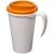 Americano® Grande 350 ml insulated mug, PP Plastic, White,Orange  