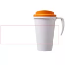 Americano® Grande 350 ml insulated mug, PP Plastic, White,Orange  