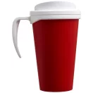 Americano® Grande 350 ml insulated mug, PP Plastic, Red,White