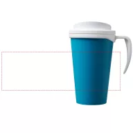   Americano® Grande 350 ml insulated mug, PP Plastic, aqua blue,White
