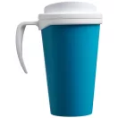 Americano® Grande 350 ml insulated mug, PP Plastic, aqua blue,White