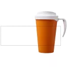 Americano® Grande 350 ml insulated mug, PP Plastic, Orange,White