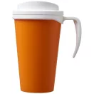 Americano® Grande 350 ml insulated mug, PP Plastic, Orange,White