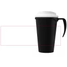 Americano® Grande 350 ml insulated mug, PP Plastic, solid black,White