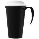 Americano® Grande 350 ml insulated mug, PP Plastic, solid black,White