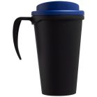 Americano® Grande 350 ml insulated mug, PP Plastic, solid black, Blue