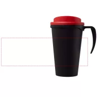   Americano® Grande 350 ml insulated mug, PP Plastic, solid black, Red  